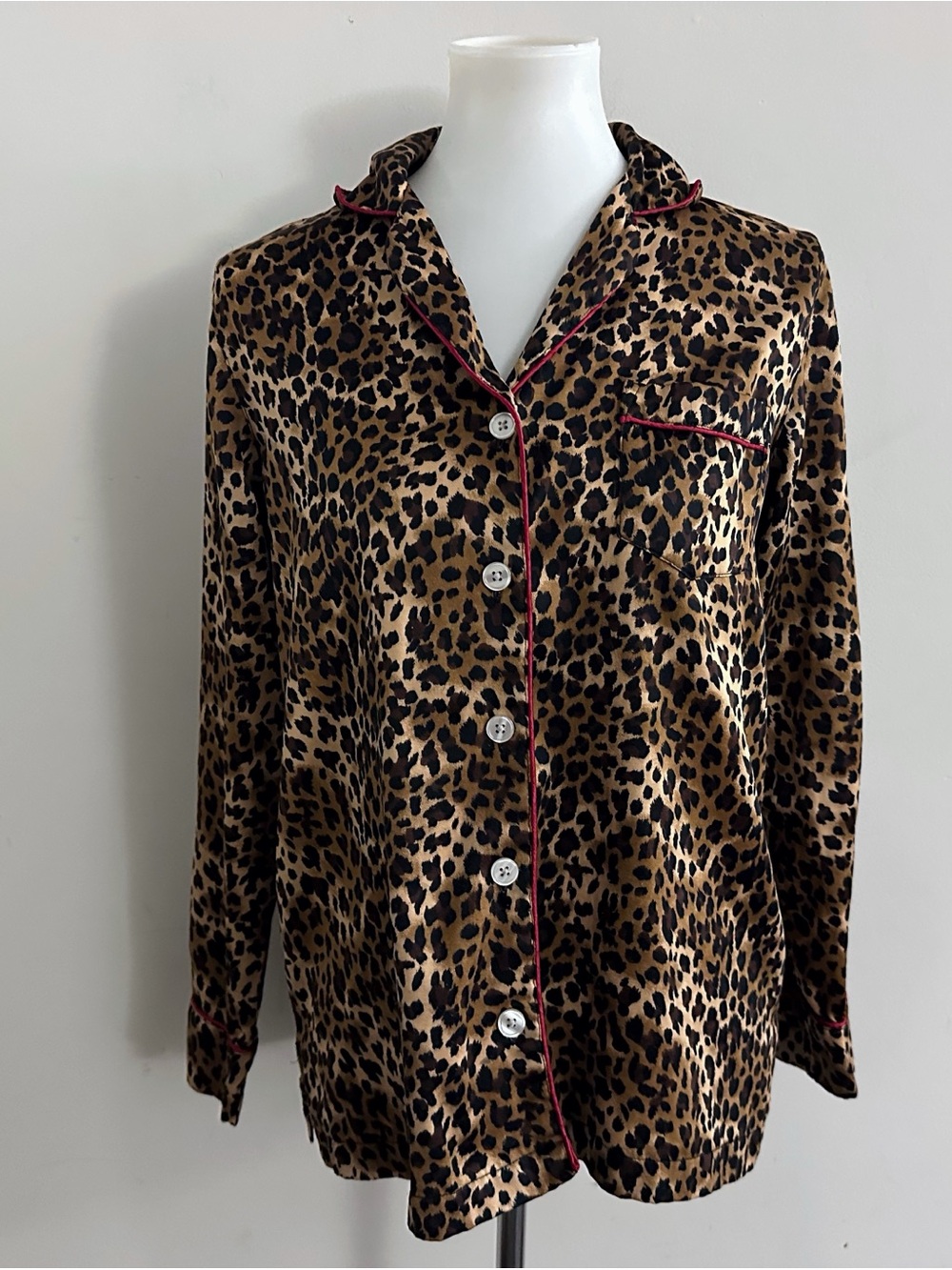 Carole Hochman Leopard Print Pajama Set Mobwife Animal Print Chic Loungewear